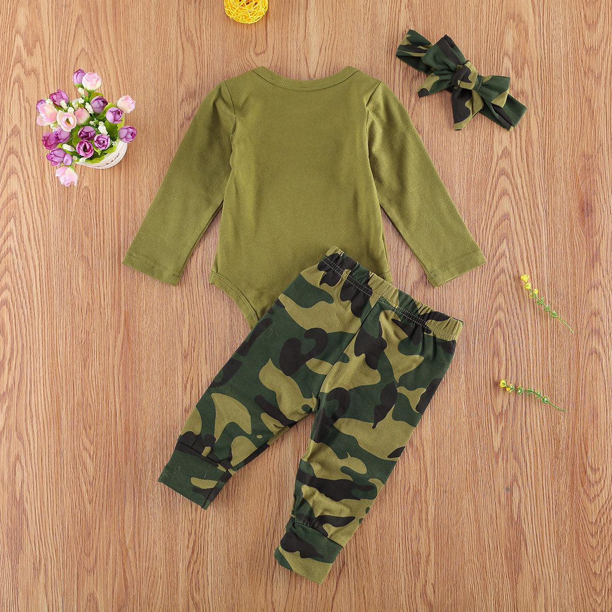 Letter Camouflage Printed Children Set