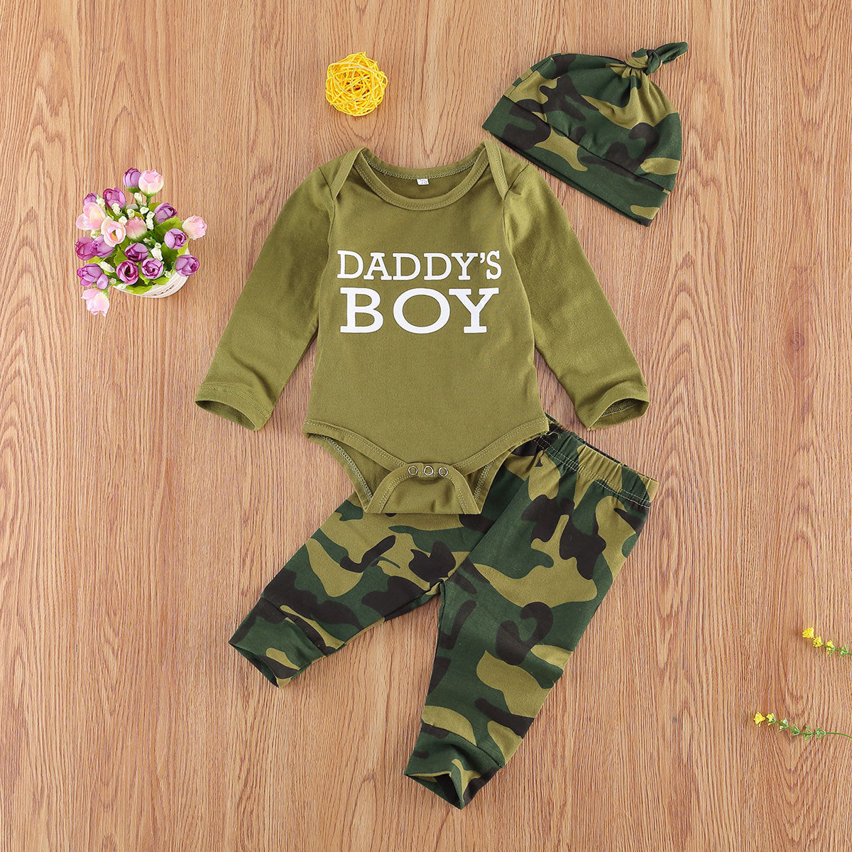 Letter Camouflage Printed Children Set